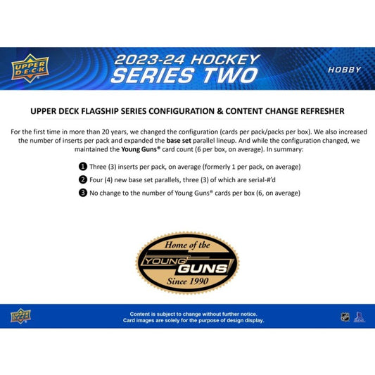 2023-24 Upper Deck Series 2 Hockey Hobby 12 Box Case